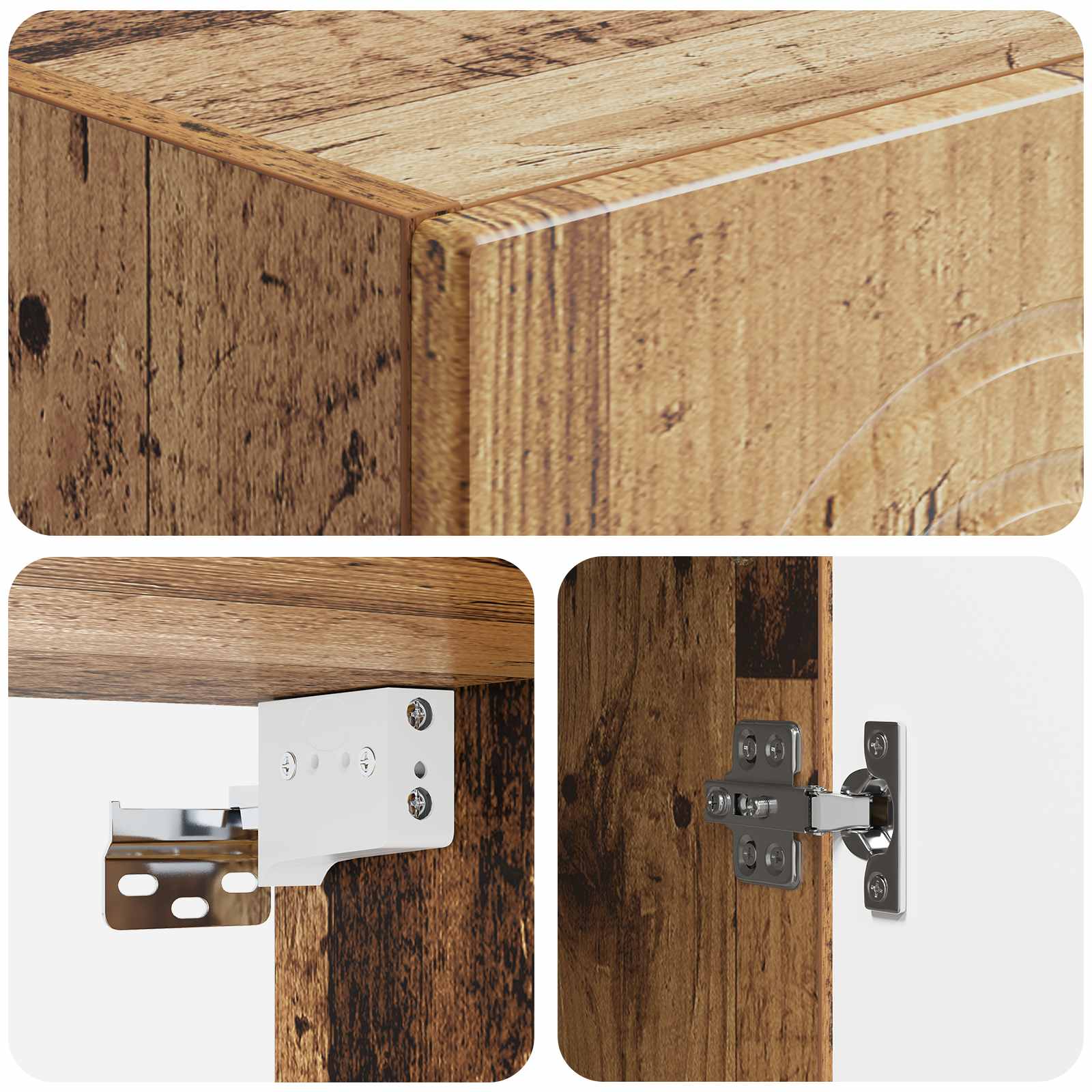 Wandschrank Altholz 33 x 34,5 x 90 cm Holzwerkstoff