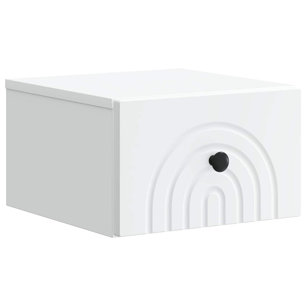 Wandmontierter Nachttisch 2 pcs Weiß 33 x 34,5 x 20 cm