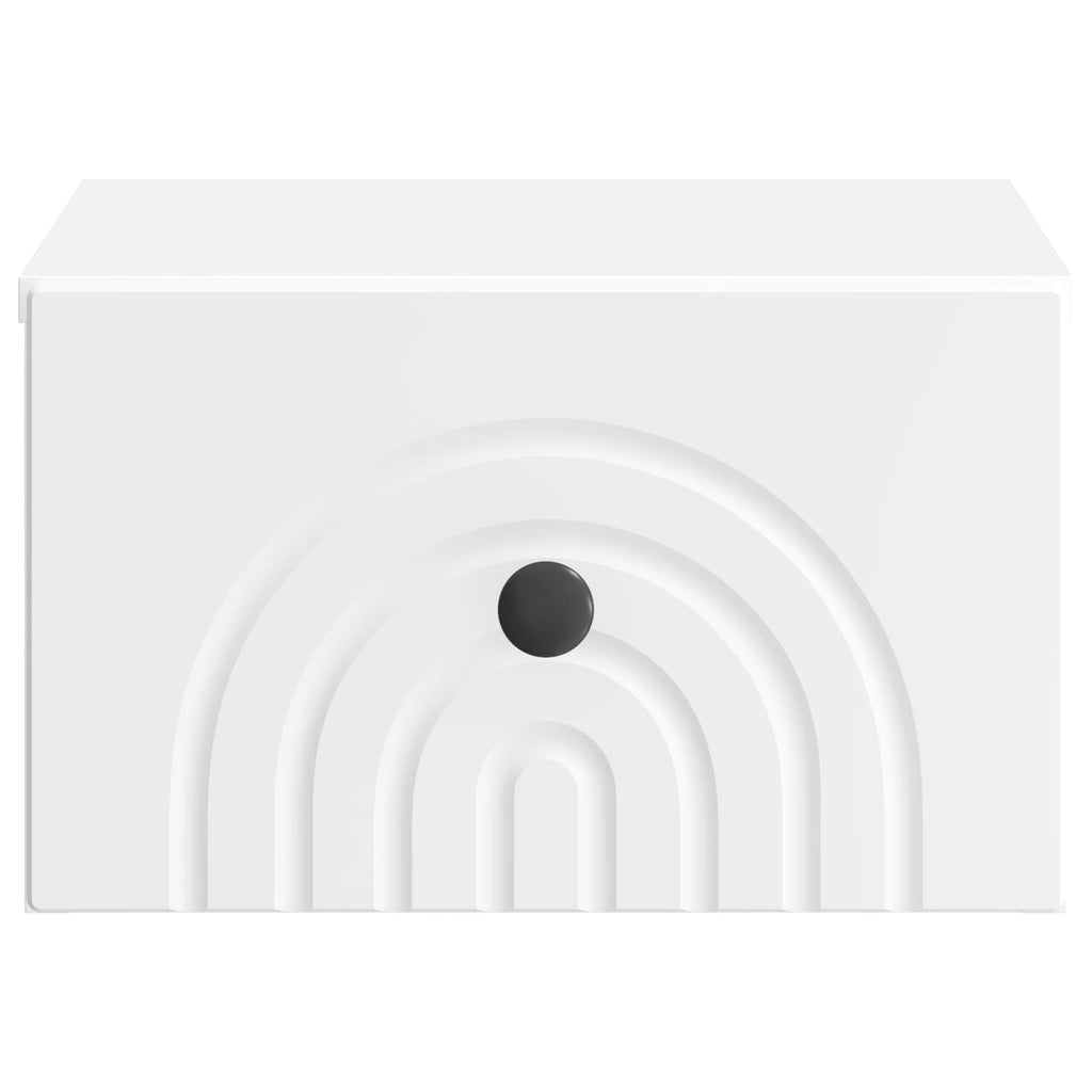 Wandmontierter Nachttisch 2 pcs Weiß 33 x 34,5 x 20 cm