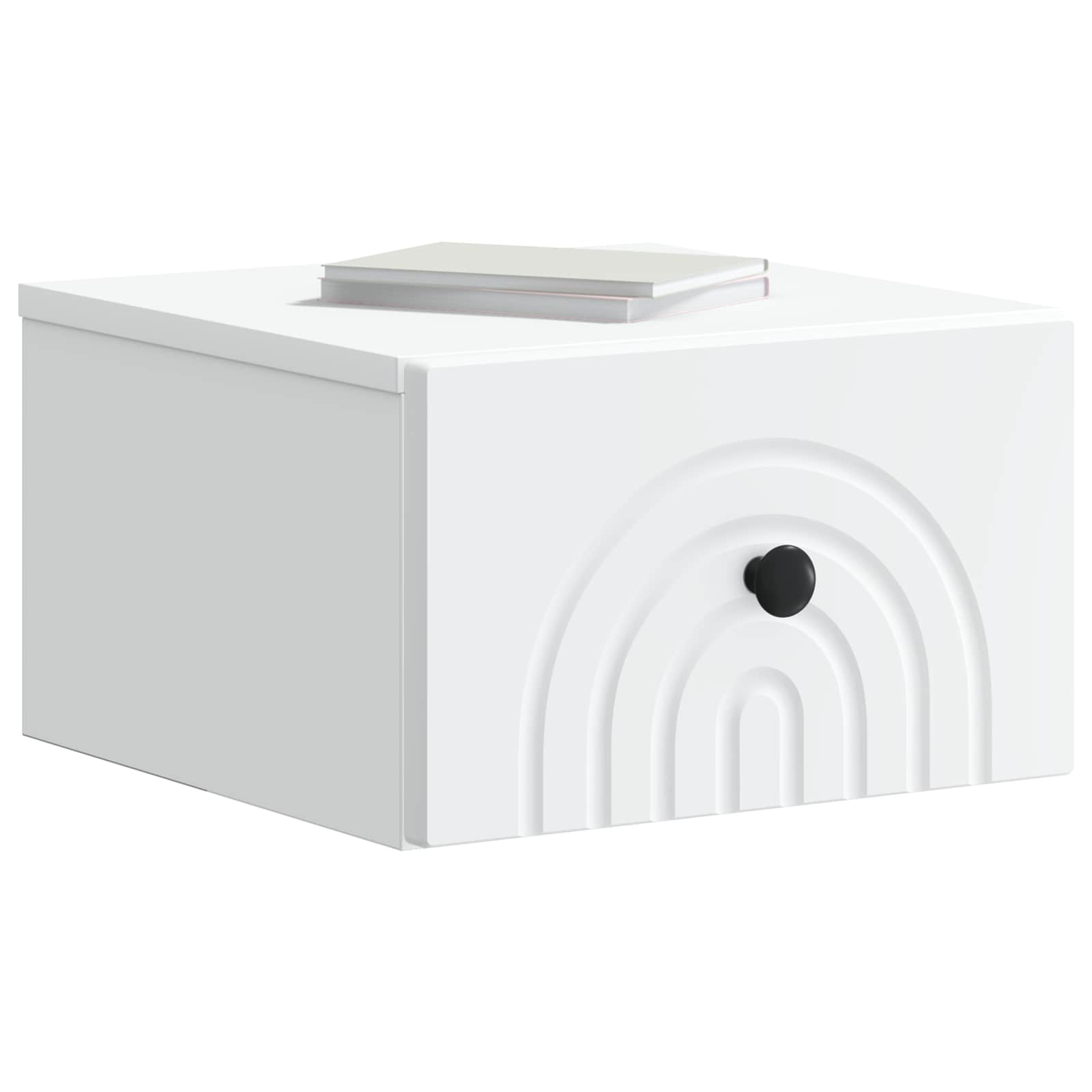 Wandmontierter Nachttisch 2 pcs Weiß 33 x 34,5 x 20 cm