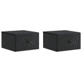 Wandmontierter Nachttisch 2 pcs Schwarz 33 x 34,5 x 20 cm