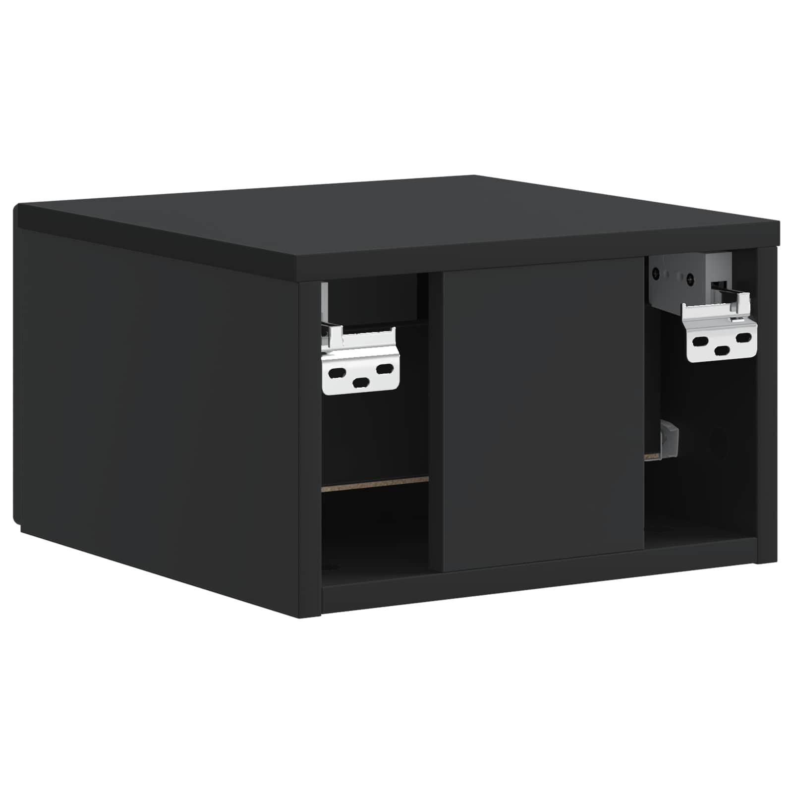 Wandmontierter Nachttisch 2 pcs Schwarz 33 x 34,5 x 20 cm