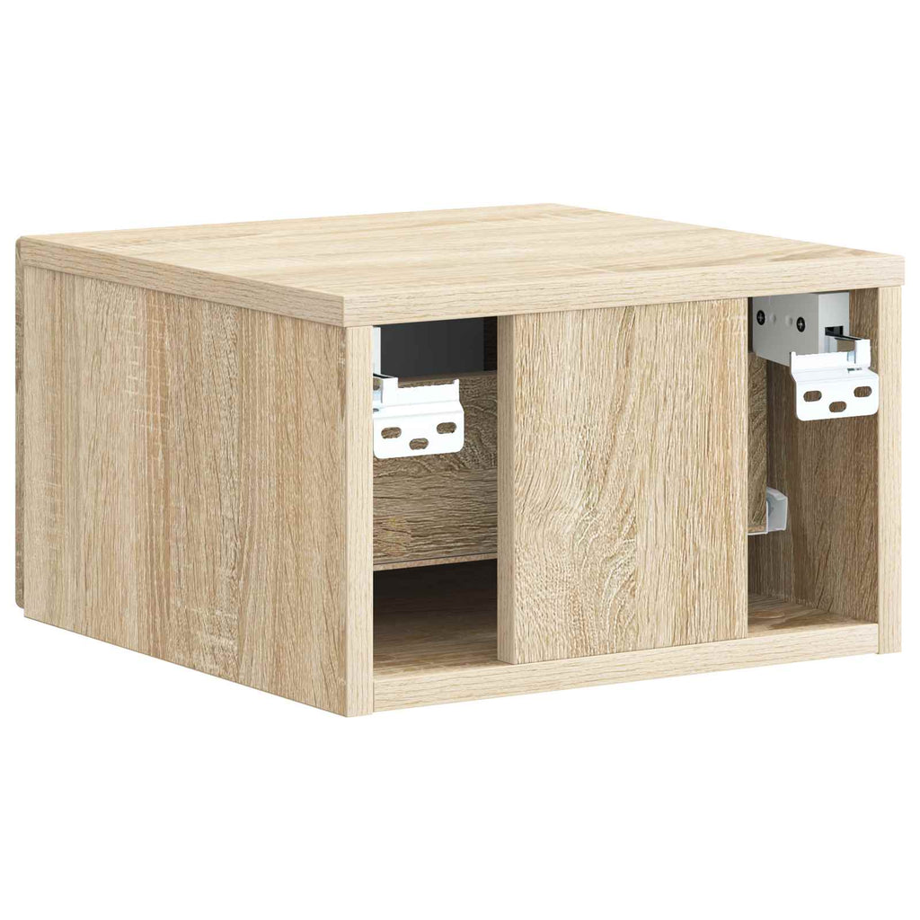 Wandmontierter Nachttisch 2 pcs Sonoma-Eiche 33 x 34,5 x 20 cm