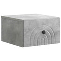 Wandmontierter Nachttisch Betongrau 33 x 34,5 x 20 cm