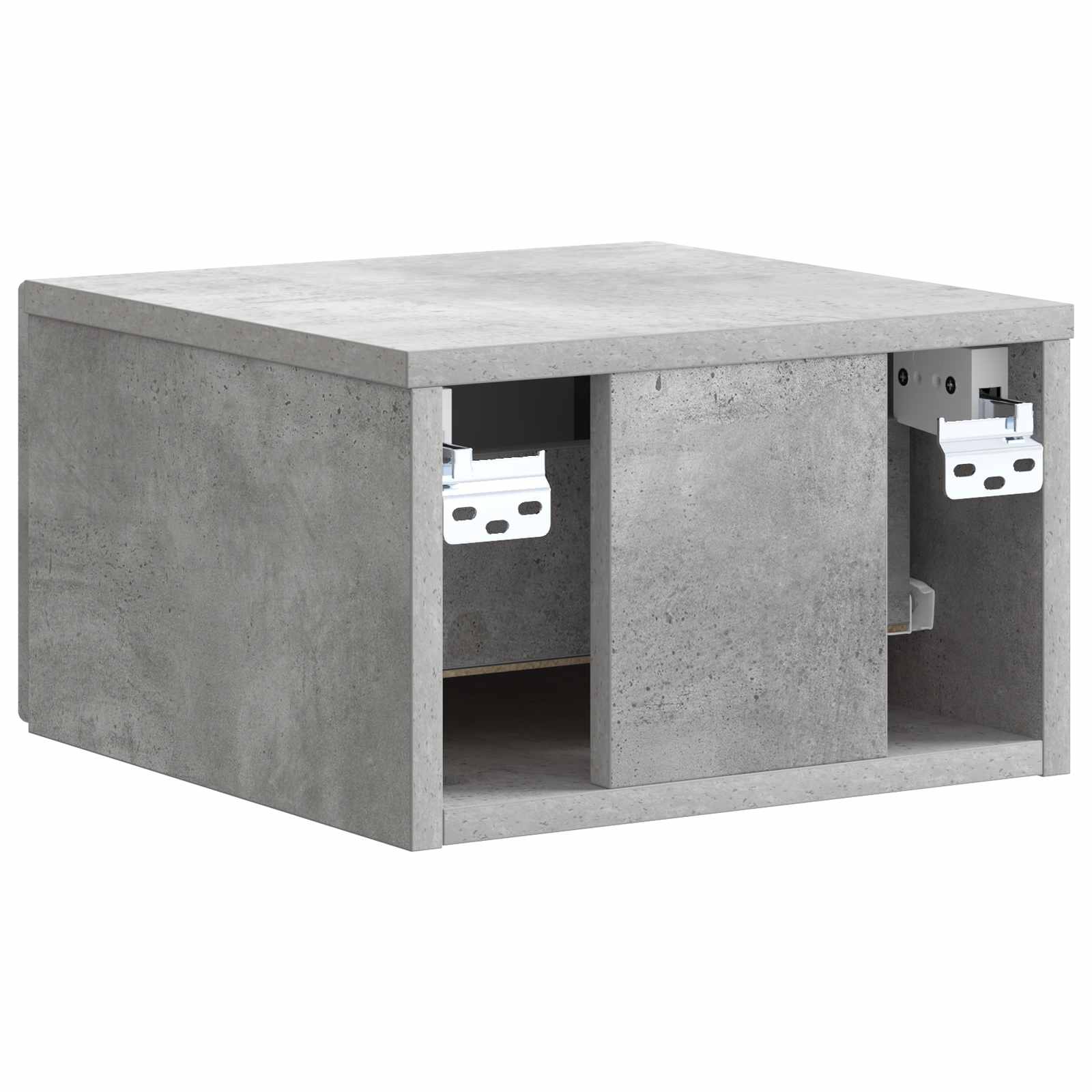 Wandmontierter Nachttisch Betongrau 33 x 34,5 x 20 cm