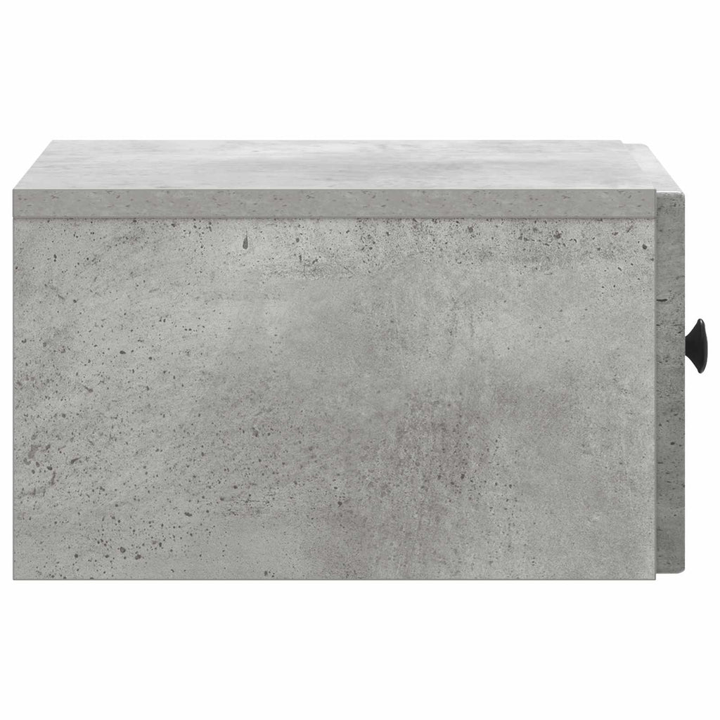 Wandmontierter Nachttisch Betongrau 33 x 34,5 x 20 cm