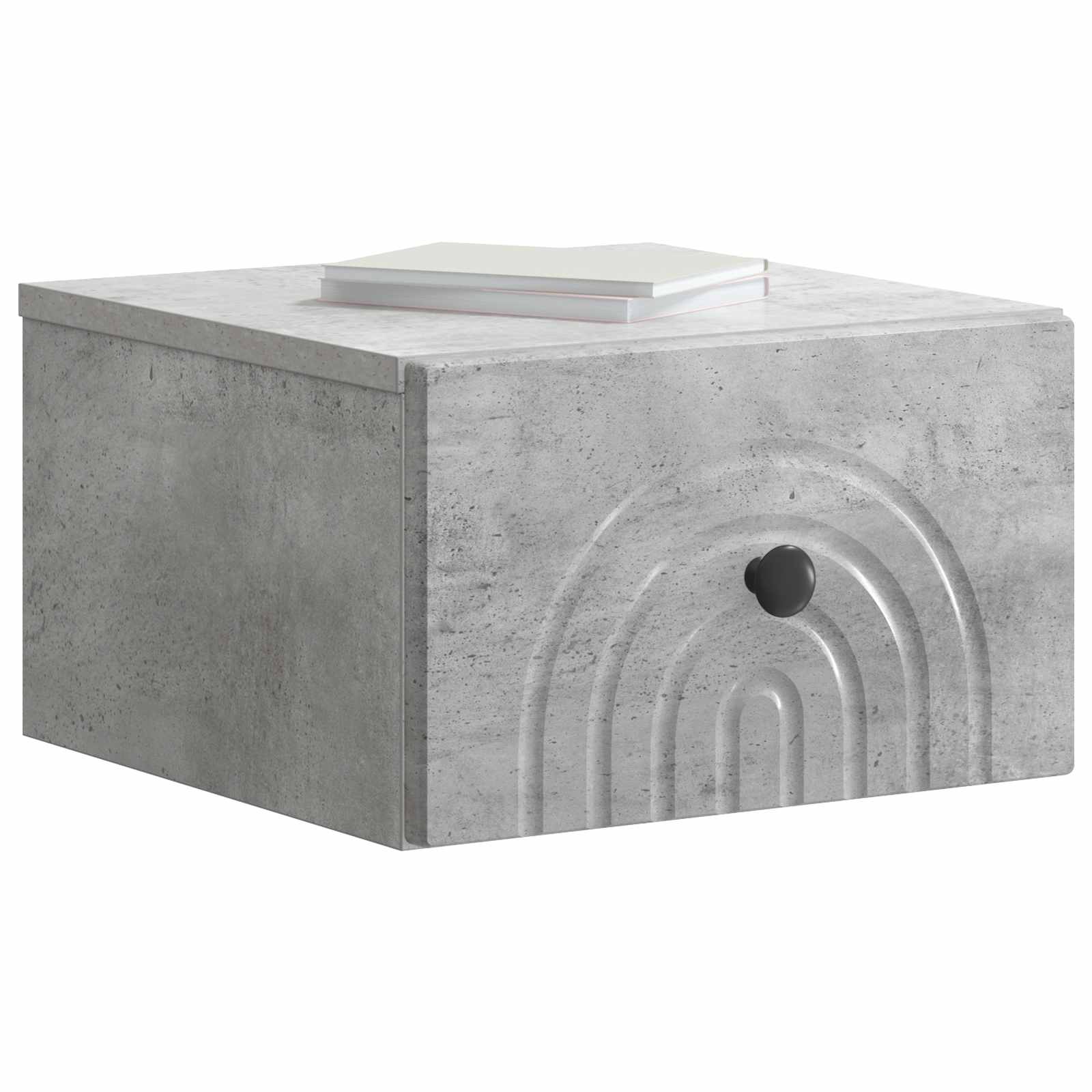 Wandmontierter Nachttisch 2 pcs Betongrau 33 x 34,5 x 20 cm