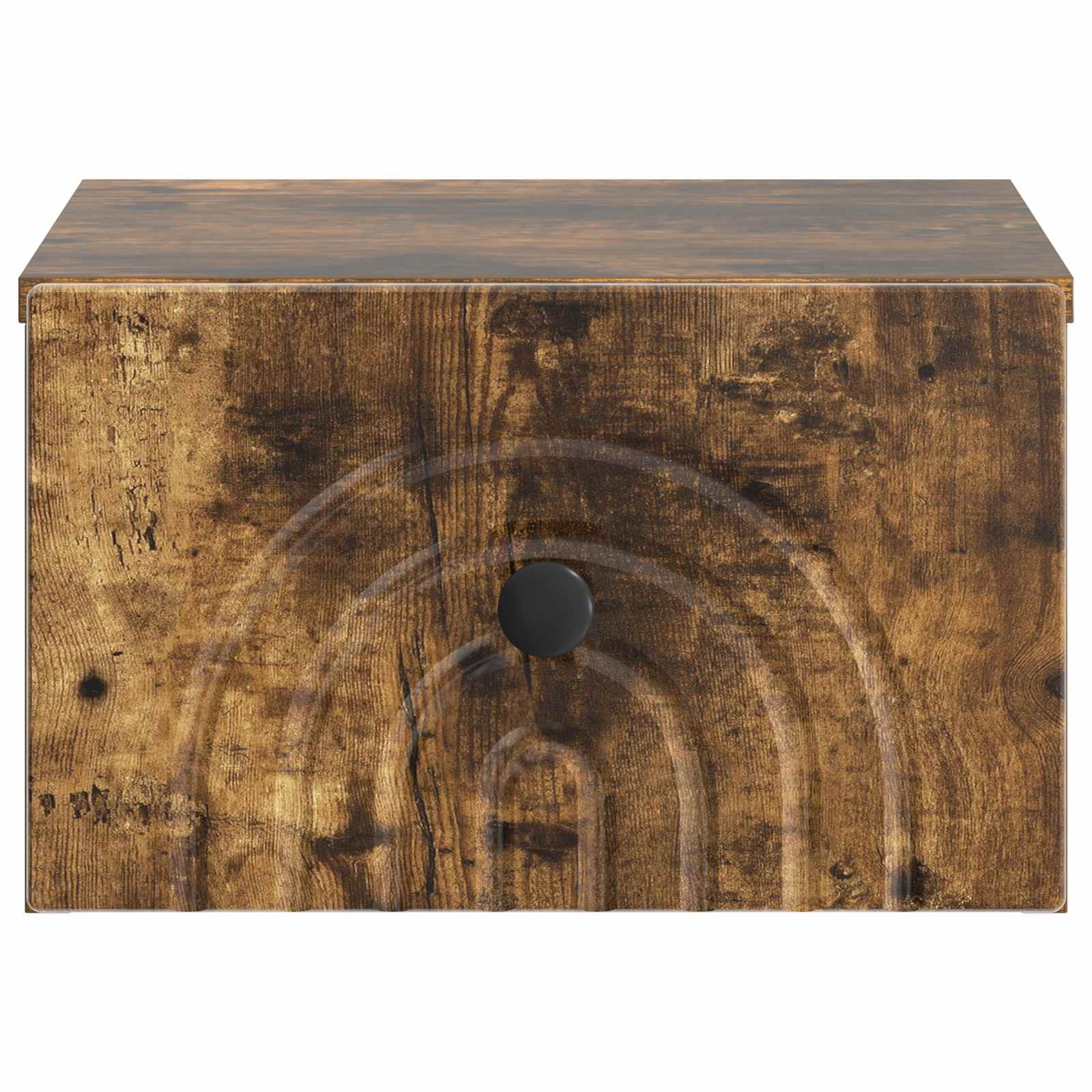 Wandmontierter Nachttisch 2 pcs Geräucherte Eiche Holzwerkstoff