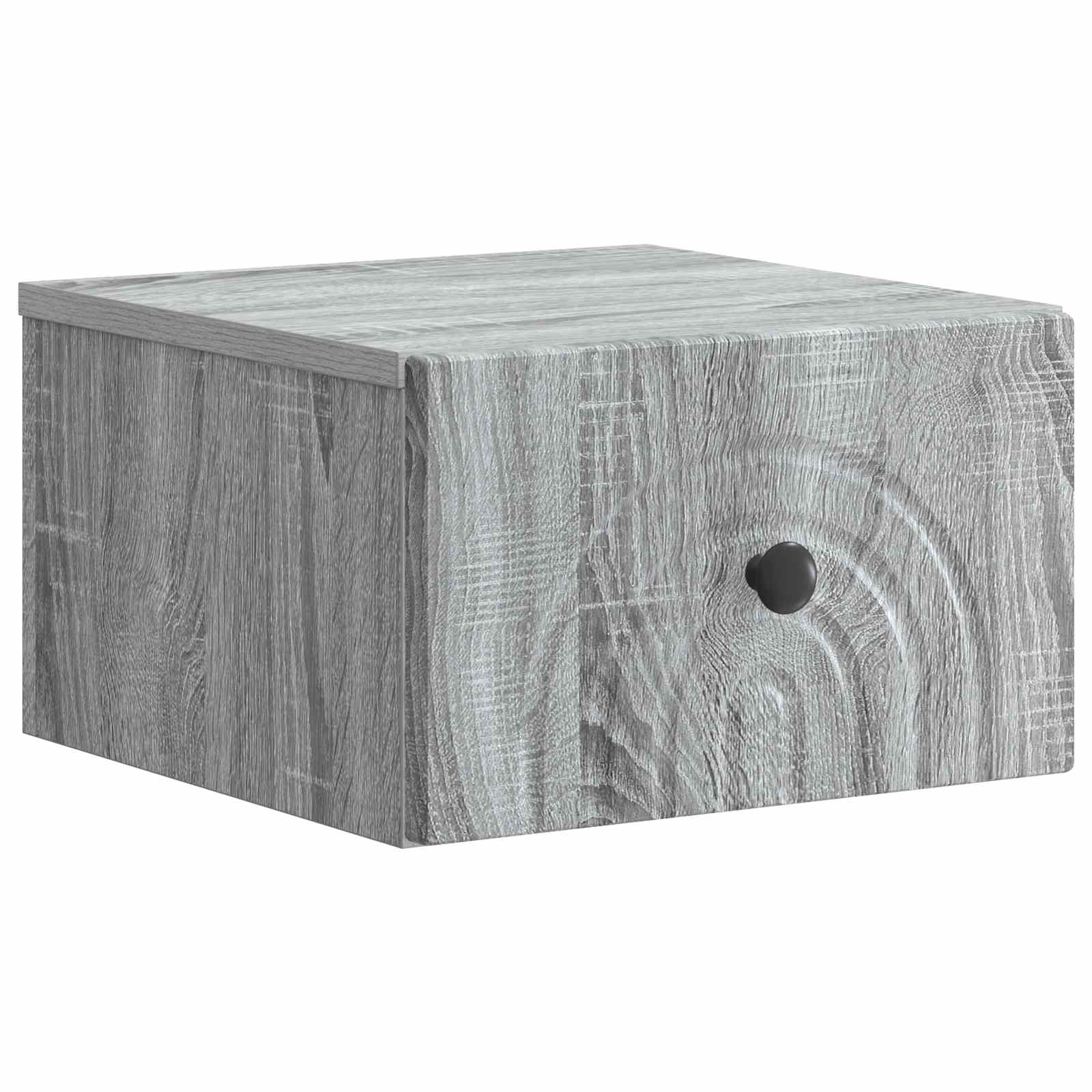 Wandmontierter Nachttisch Graues Sonoma 33 x 34,5 x 20 cm