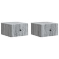 Wandmontierter Nachttisch 2 pcs Graues Sonoma 33 x 34,5 x 20 cm