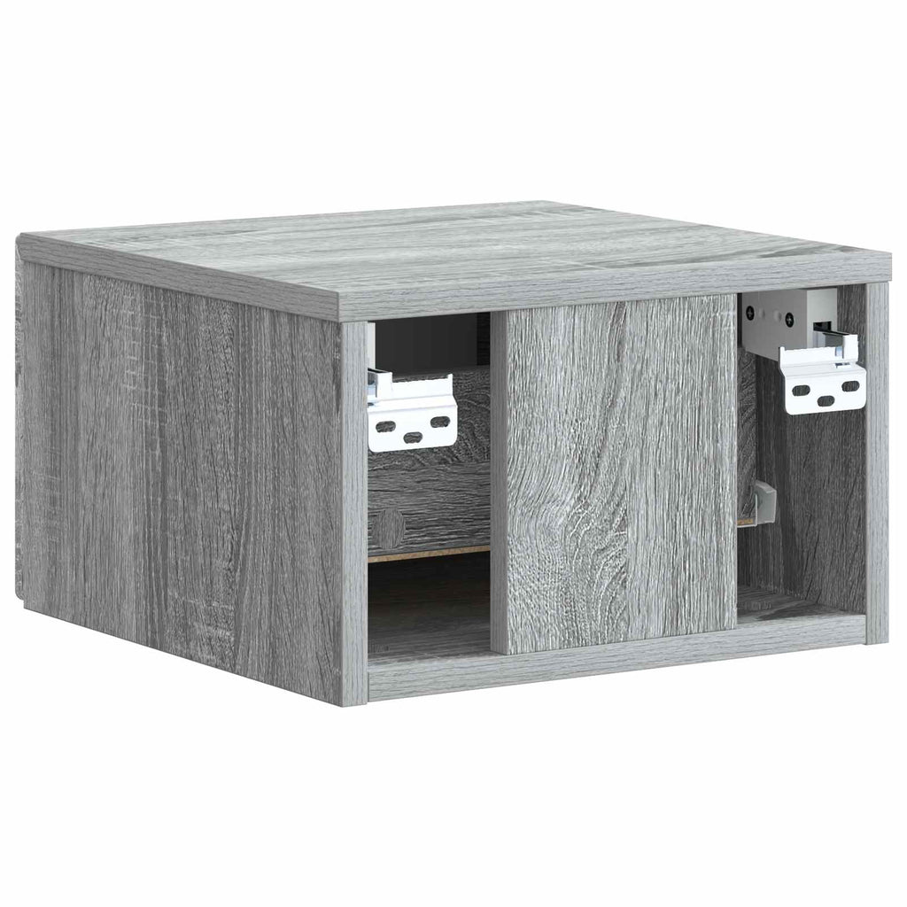 Wandmontierter Nachttisch 2 pcs Graues Sonoma 33 x 34,5 x 20 cm