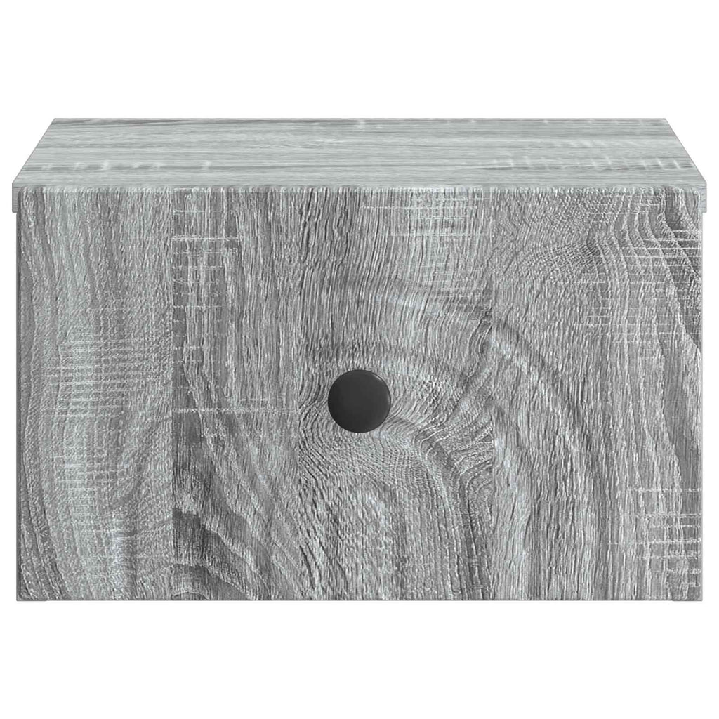 Wandmontierter Nachttisch 2 pcs Graues Sonoma 33 x 34,5 x 20 cm