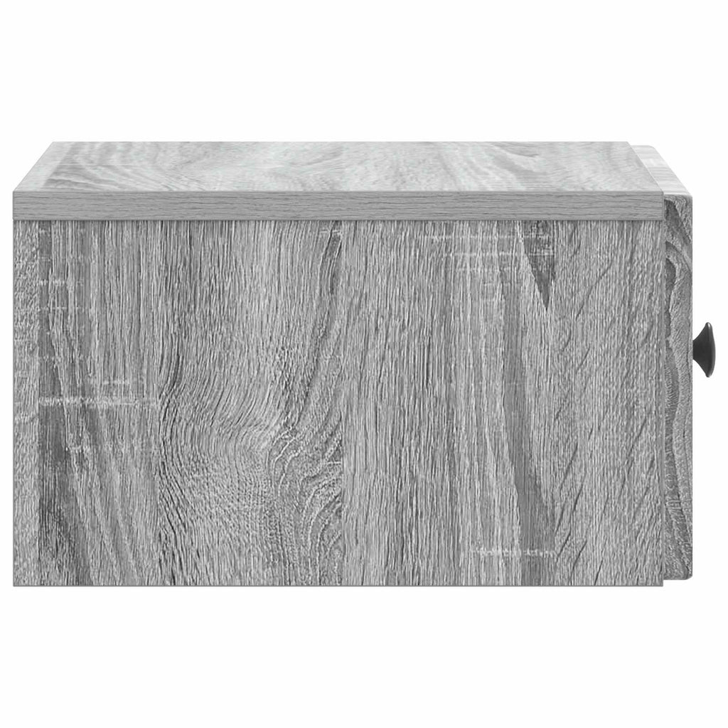 Wandmontierter Nachttisch 2 pcs Graues Sonoma 33 x 34,5 x 20 cm