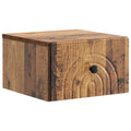 Wandmontierter Nachttisch Altholz 33 x 34,5 x 20 cm