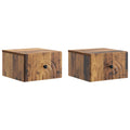 Wandmontierter Nachttisch 2 pcs Altholz 33 x 34,5 x 20 cm