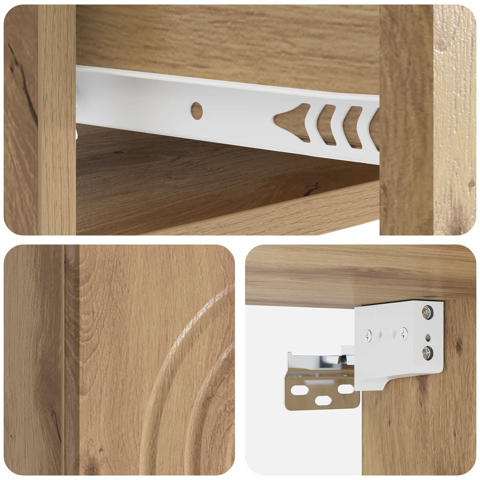 Wandmontierter Nachttisch 2 pcs Artisan-Eiche 33 x 34,5 x 20 cm