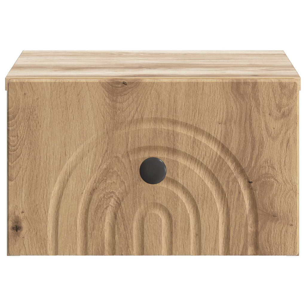 Wandmontierter Nachttisch 2 pcs Artisan-Eiche 33 x 34,5 x 20 cm