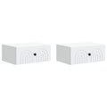 Wandmontierter Nachttisch 2 pcs Weiß 49 x 34,5 x 20 cm