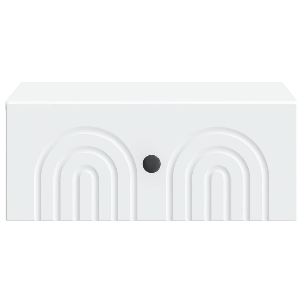 Wandmontierter Nachttisch 2 pcs Weiß 49 x 34,5 x 20 cm