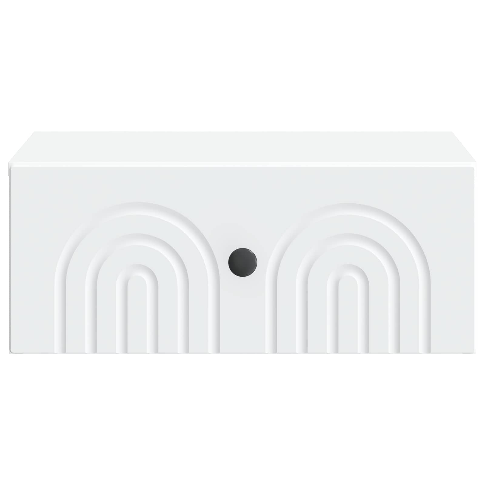 Wandmontierter Nachttisch 2 pcs Weiß 49 x 34,5 x 20 cm