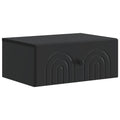 Wandmontierter Nachttisch Schwarz 49 x 34,5 x 20 cm