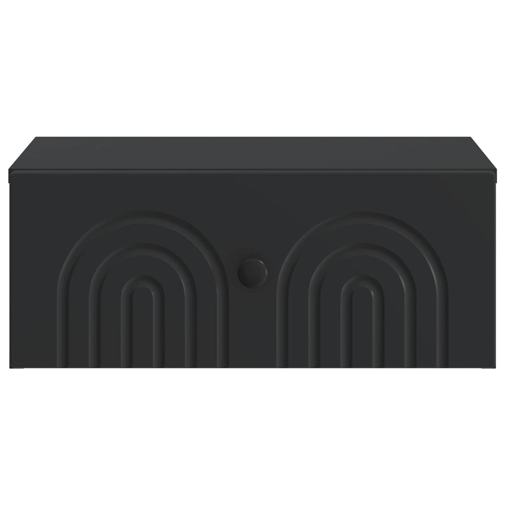 Wandmontierter Nachttisch 2 pcs Schwarz 49 x 34,5 x 20 cm