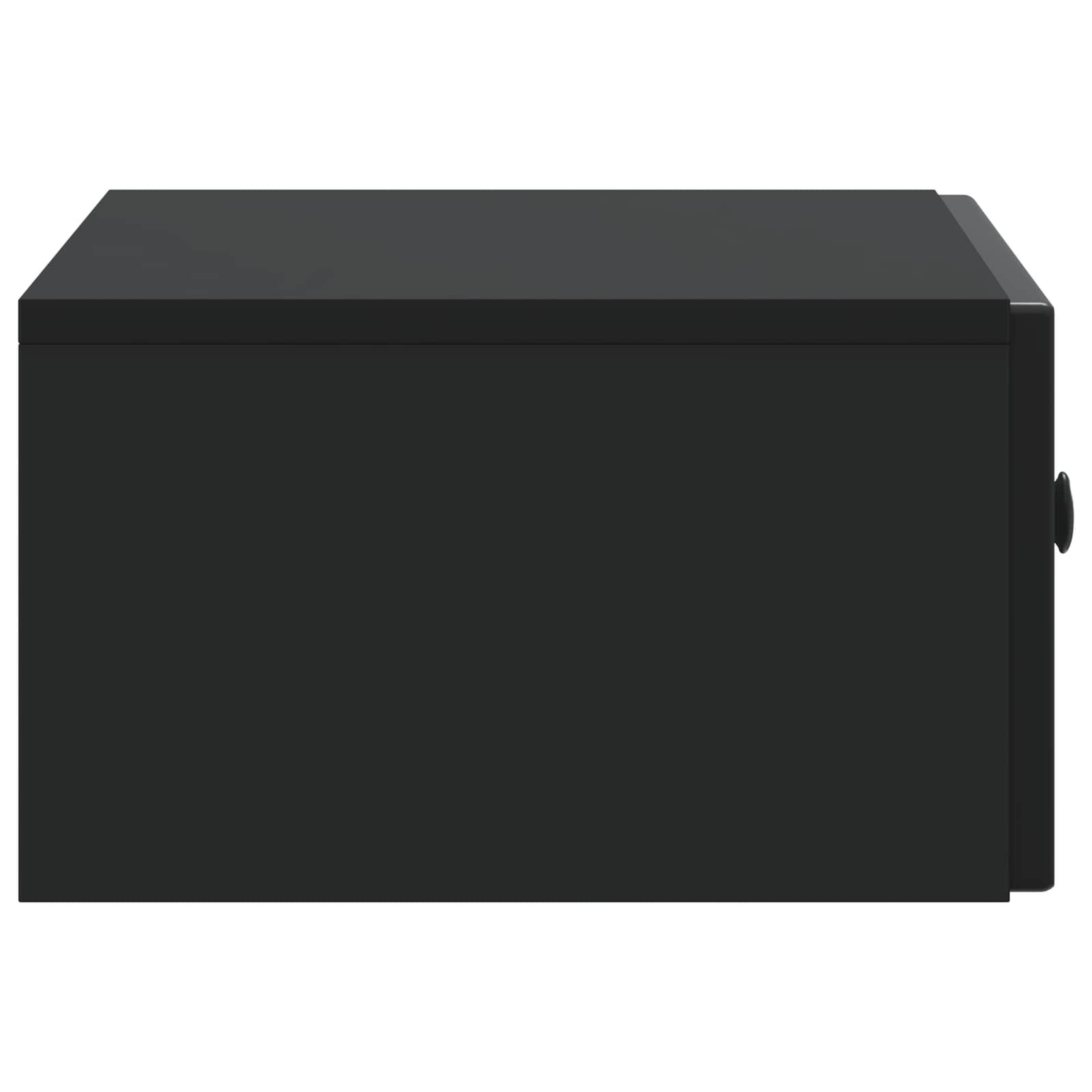 Wandmontierter Nachttisch 2 pcs Schwarz 49 x 34,5 x 20 cm