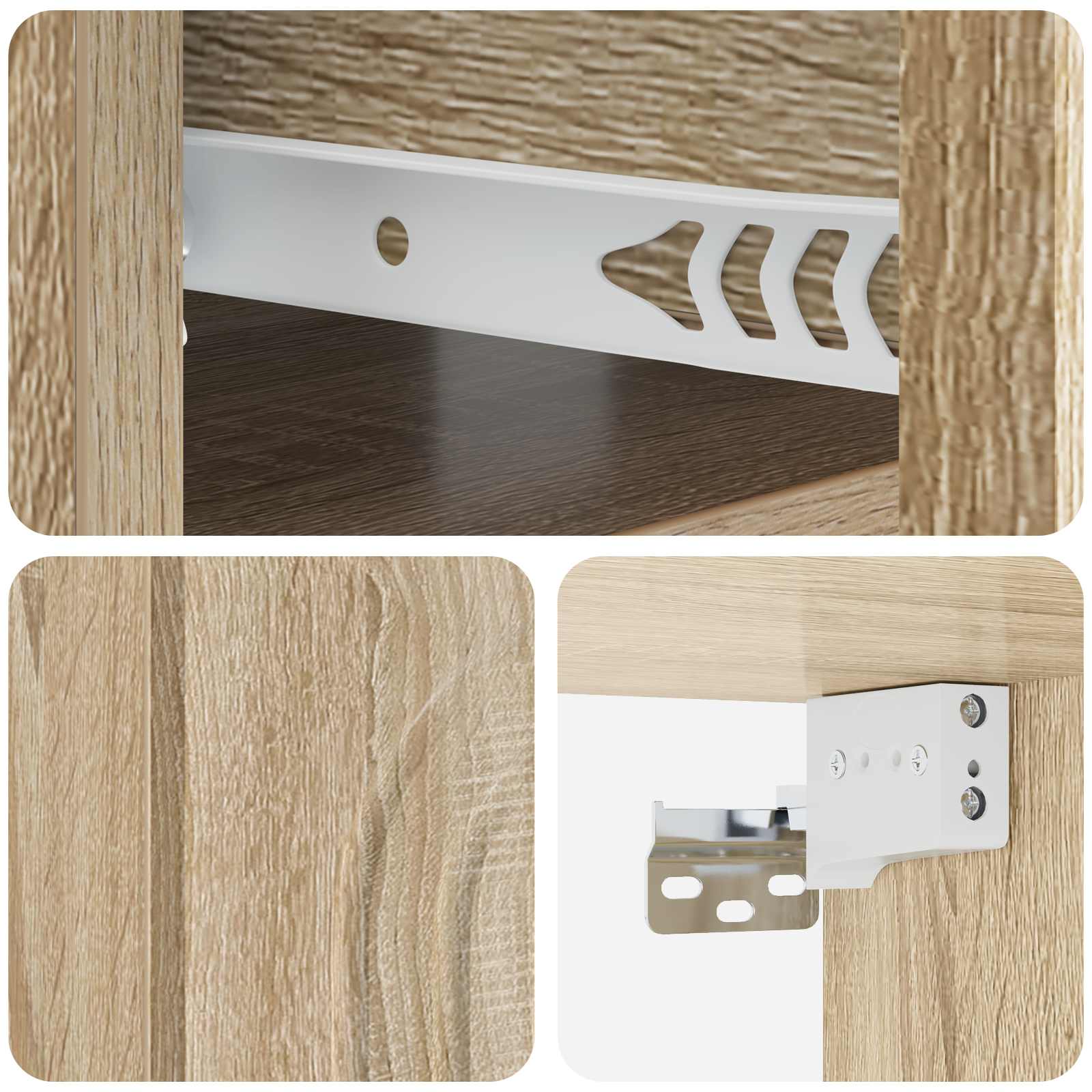 Wandmontierter Nachttisch Sonoma-Eiche 49 x 34,5 x 20 cm