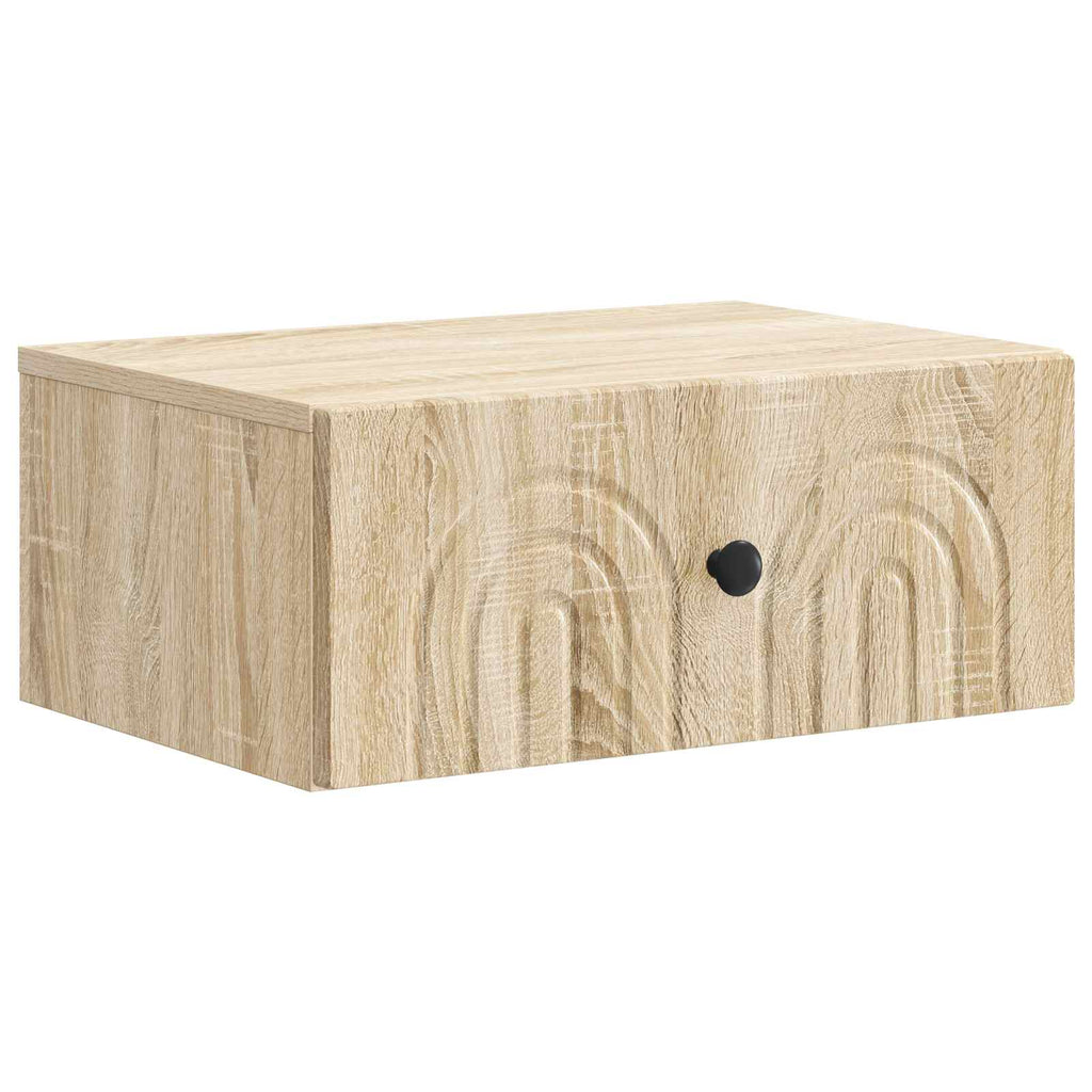 Wandmontierter Nachttisch 2 pcs Sonoma-Eiche 49 x 34,5 x 20 cm
