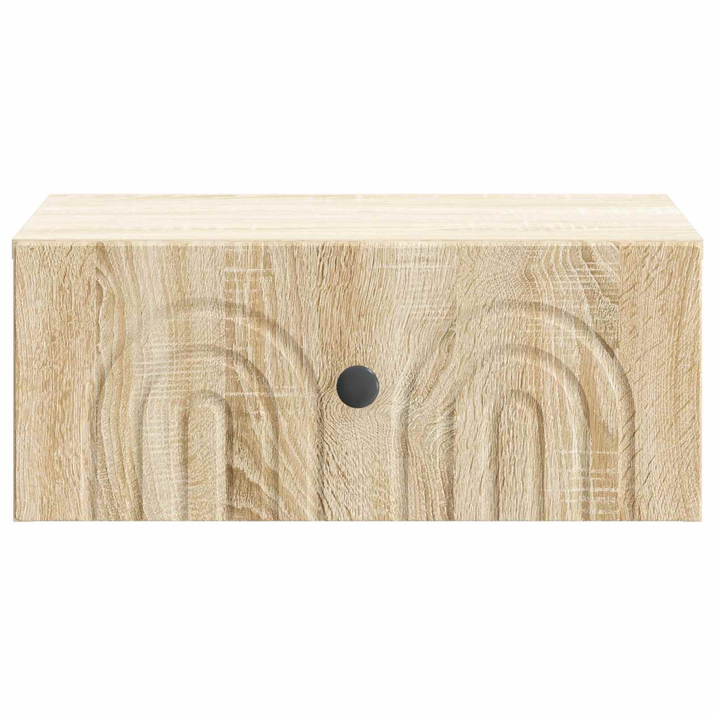 Wandmontierter Nachttisch 2 pcs Sonoma-Eiche 49 x 34,5 x 20 cm