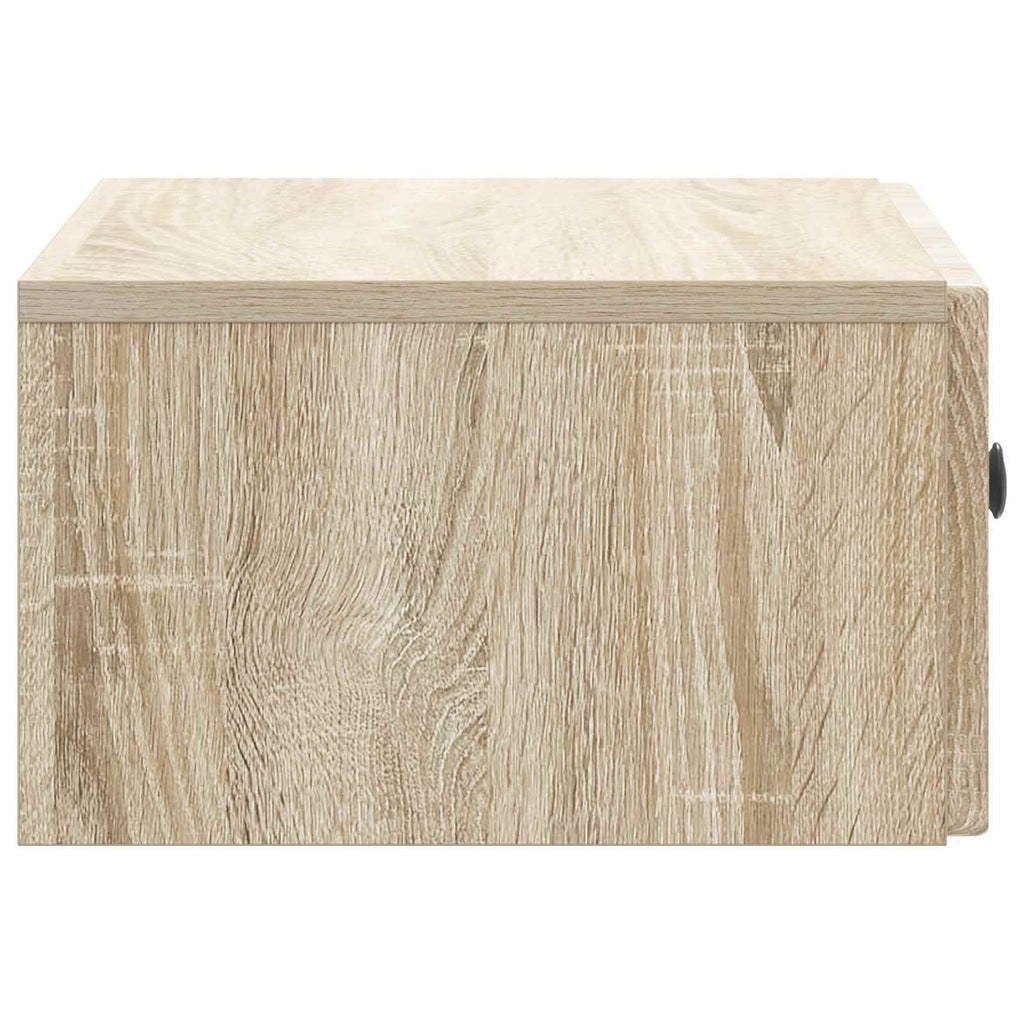 Wandmontierter Nachttisch 2 pcs Sonoma-Eiche 49 x 34,5 x 20 cm