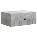Wandmontierter Nachttisch Betongrau 49 x 34,5 x 20 cm