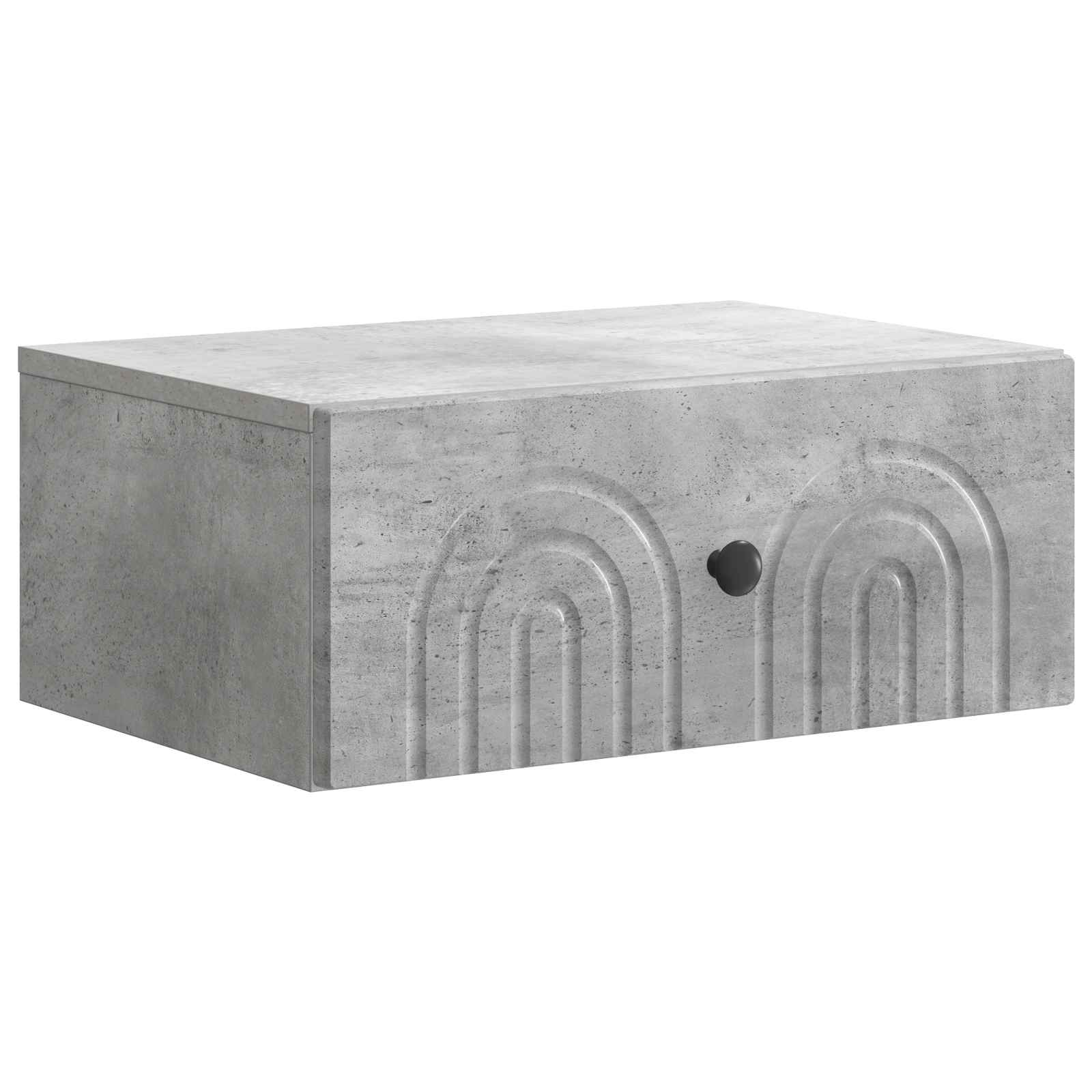 Wandmontierter Nachttisch 2 pcs Betongrau 49 x 34,5 x 20 cm