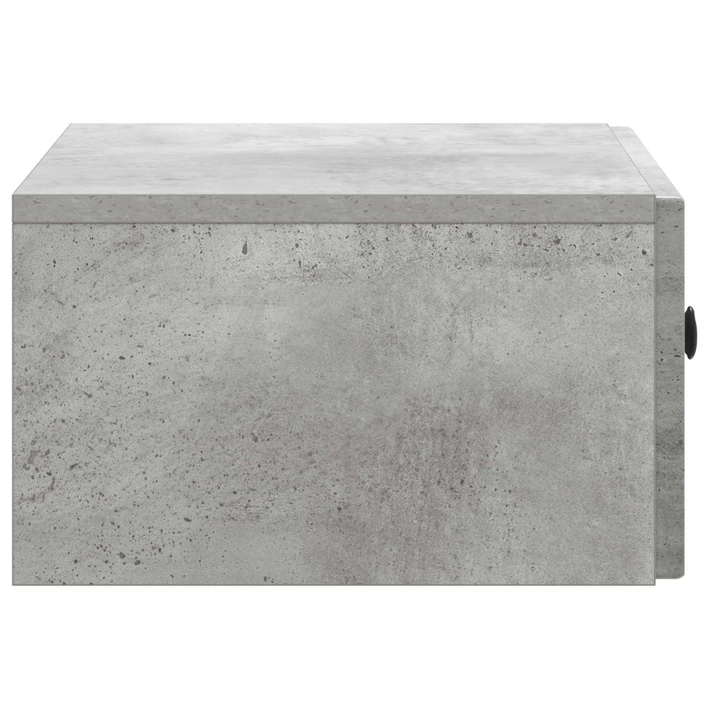Wandmontierter Nachttisch 2 pcs Betongrau 49 x 34,5 x 20 cm