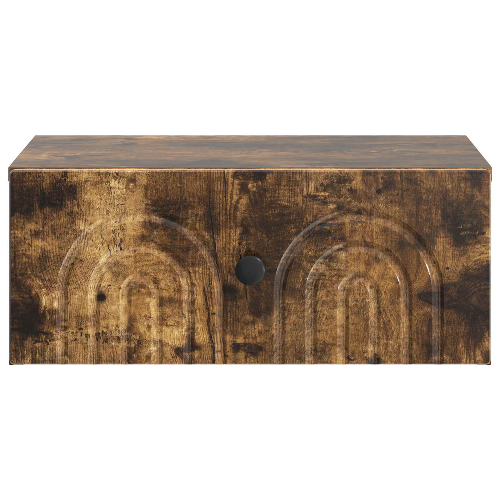 Wandmontierter Nachttisch 2 pcs Geräucherte Eiche Holzwerkstoff