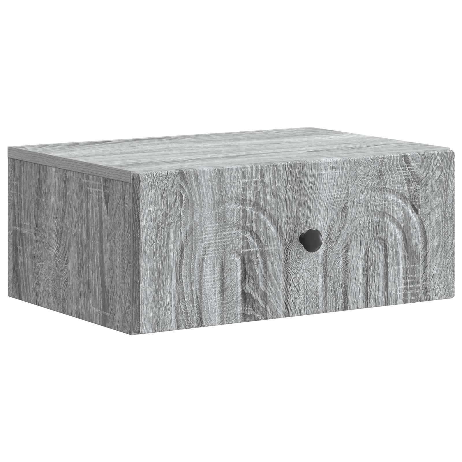 Wandmontierter Nachttisch Graues Sonoma 49 x 34,5 x 20 cm