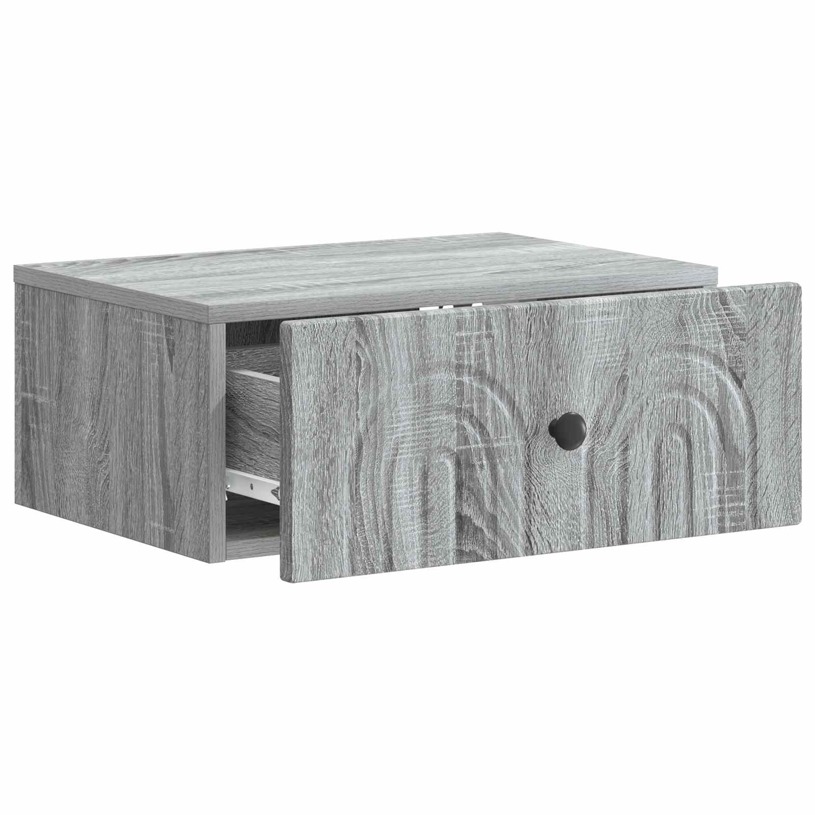 Wandmontierter Nachttisch Graues Sonoma 49 x 34,5 x 20 cm