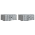 Wandmontierter Nachttisch 2 pcs Graues Sonoma 49 x 34,5 x 20 cm