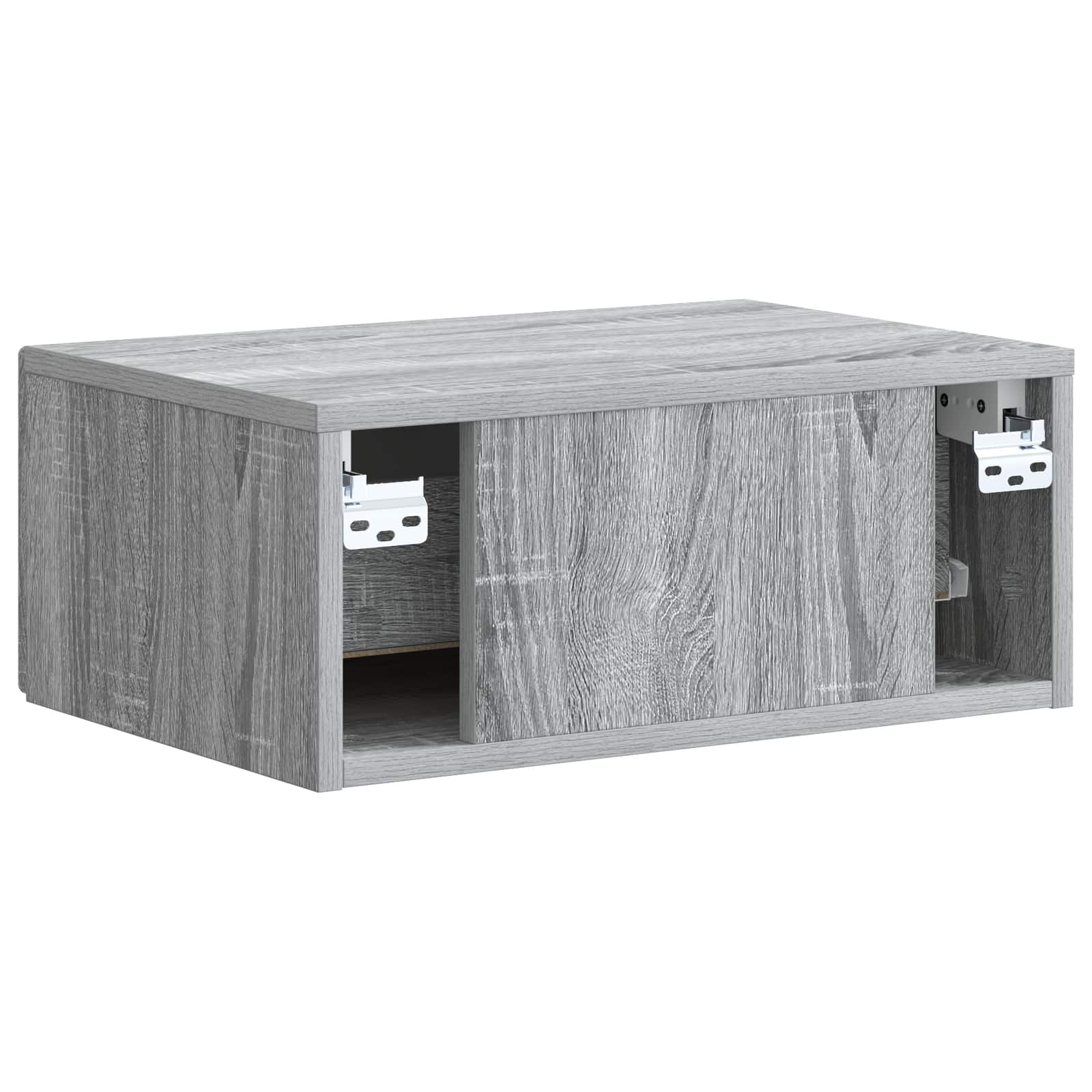 Wandmontierter Nachttisch 2 pcs Graues Sonoma 49 x 34,5 x 20 cm