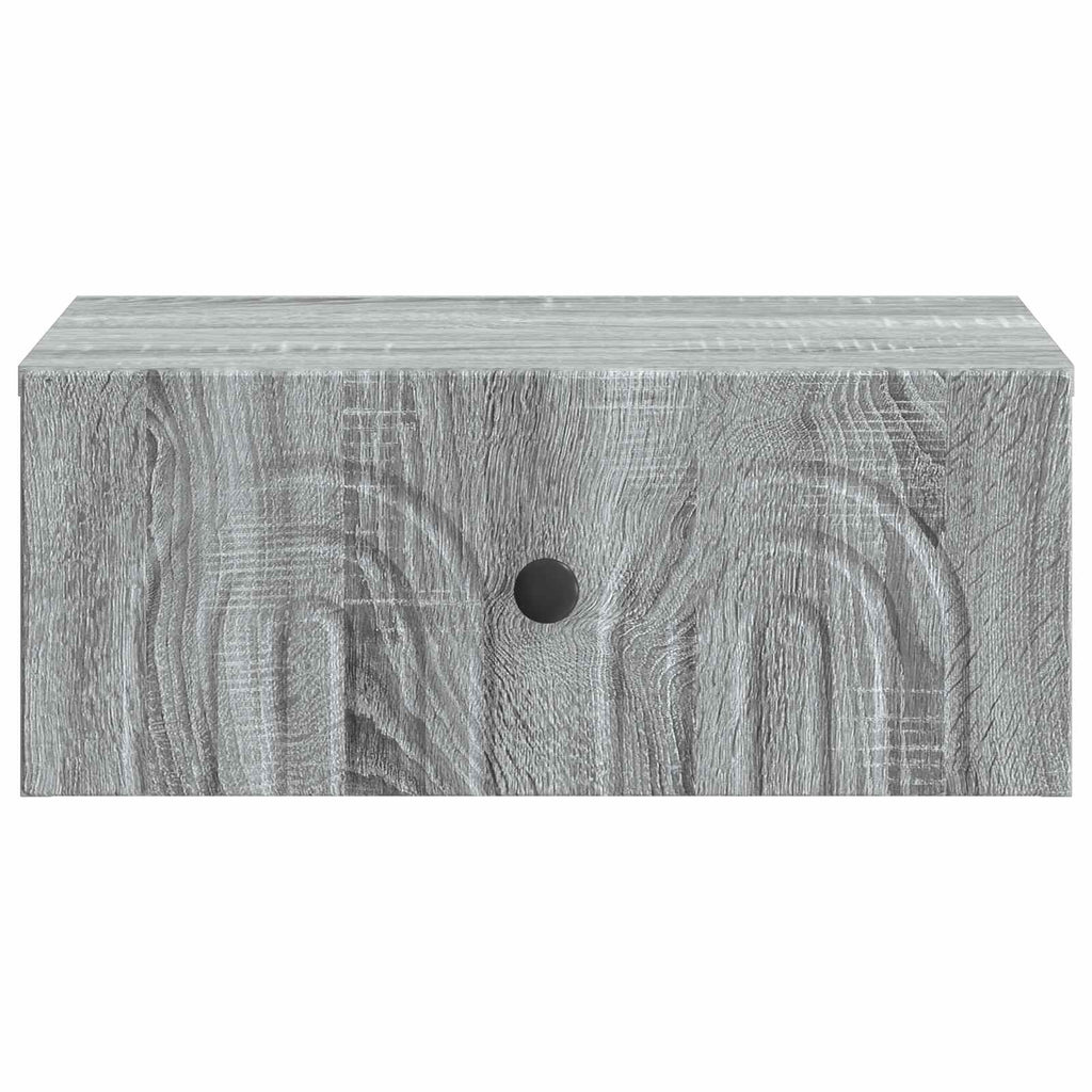 Wandmontierter Nachttisch 2 pcs Graues Sonoma 49 x 34,5 x 20 cm
