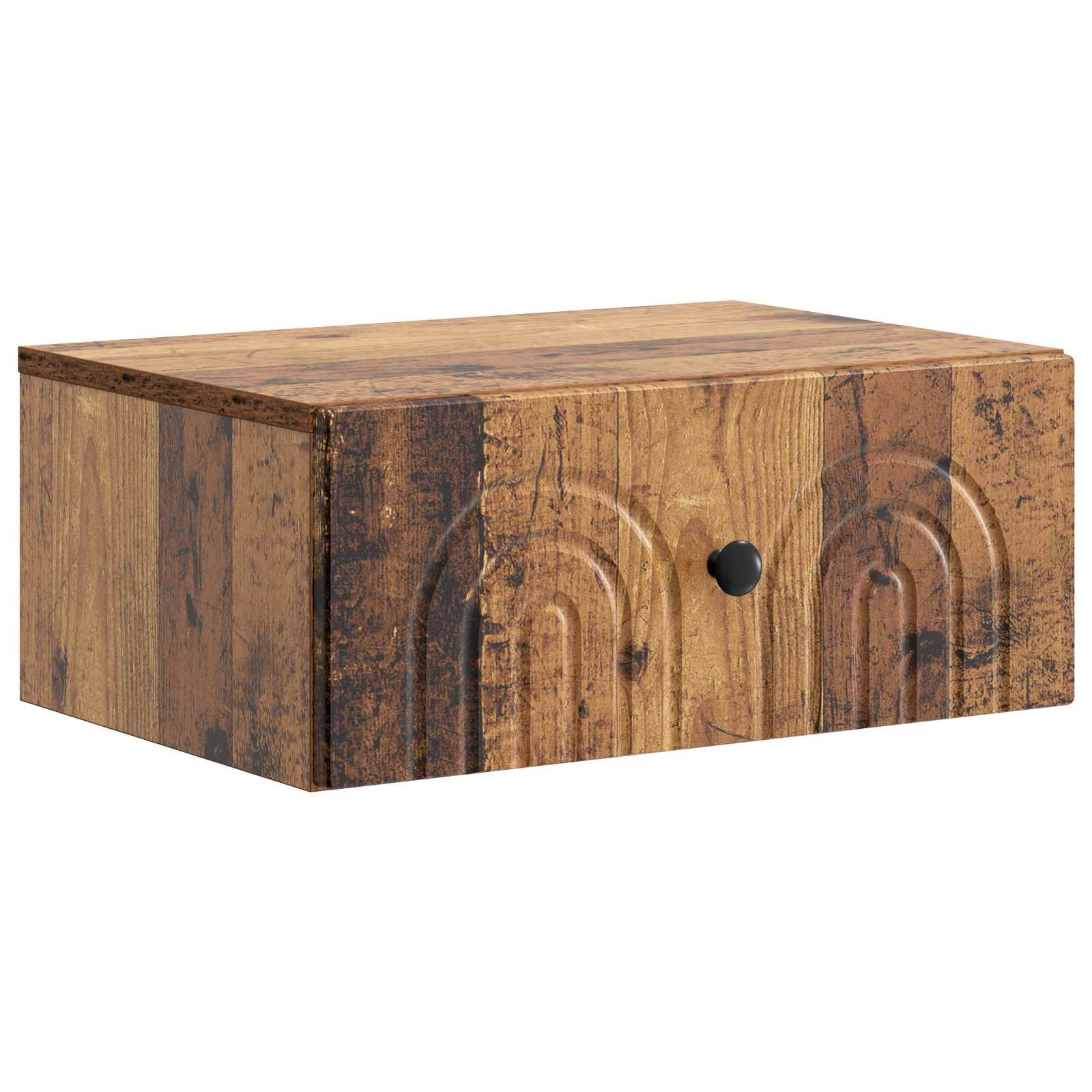 Wandmontierter Nachttisch 2 pcs Altholz 49 x 34,5 x 20 cm