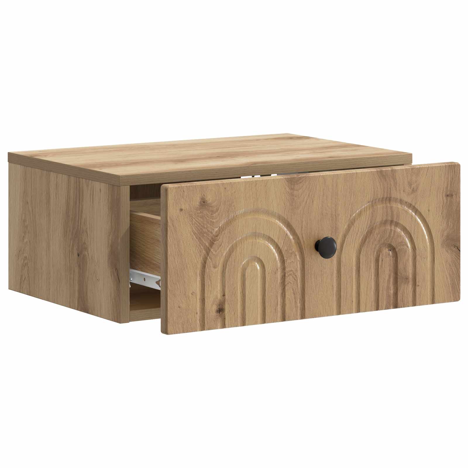 Wandmontierter Nachttisch Artisan-Eiche 49 x 34,5 x 20 cm