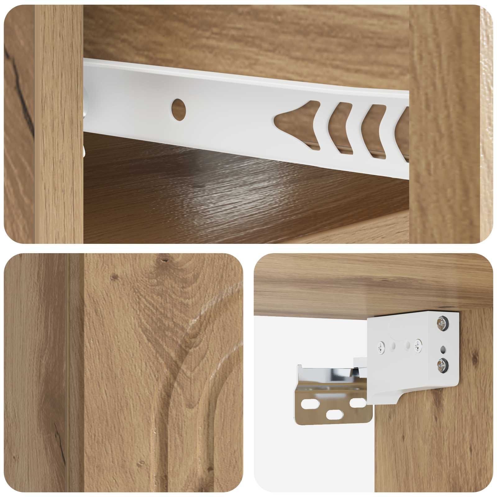 Wandmontierter Nachttisch 2 pcs Artisan-Eiche 49 x 34,5 x 20 cm