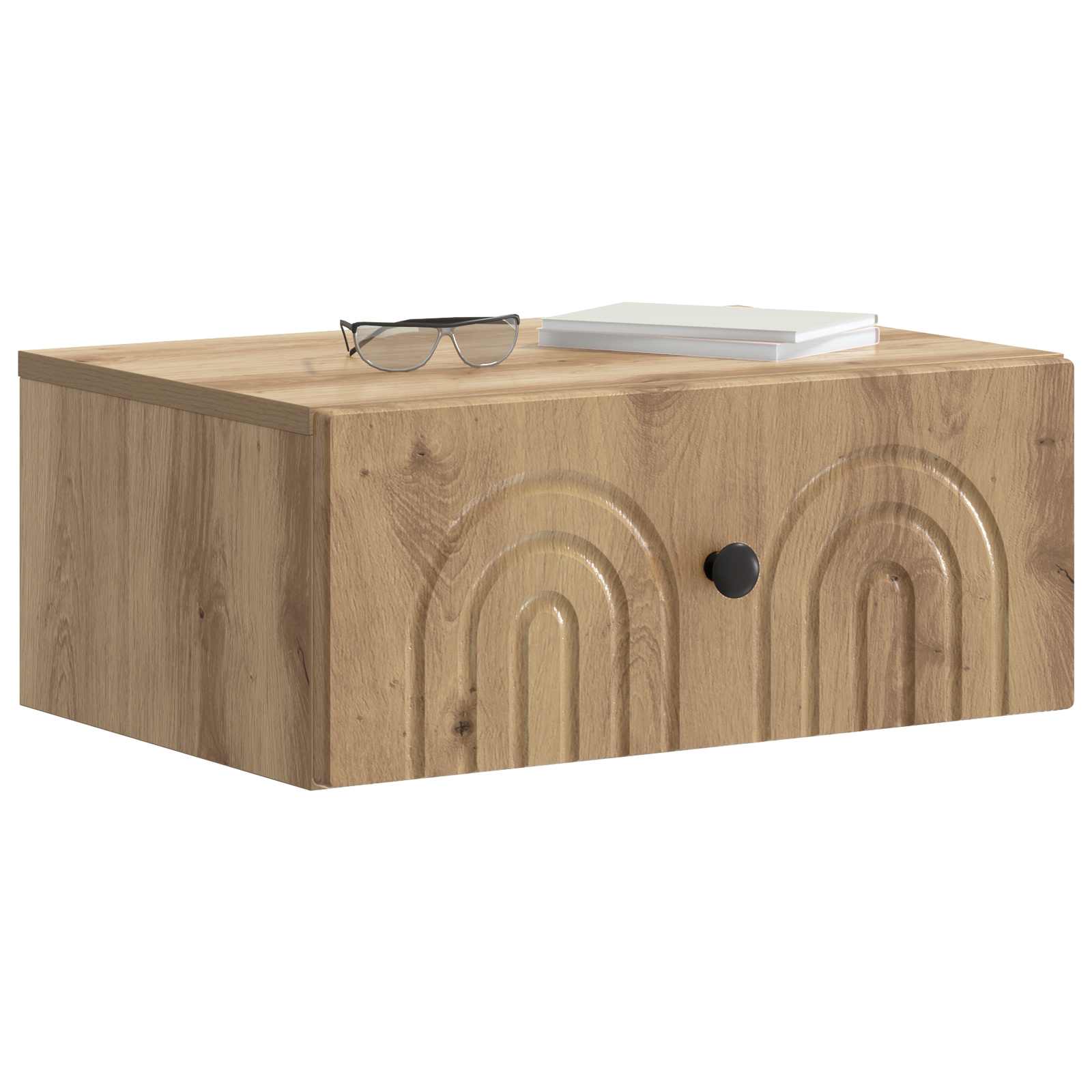 Wandmontierter Nachttisch 2 pcs Artisan-Eiche 49 x 34,5 x 20 cm