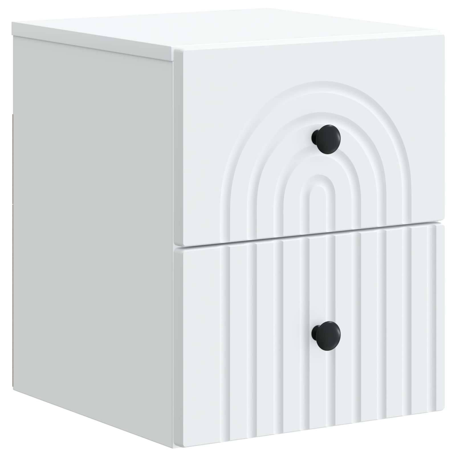Wandmontierter Nachttisch 2 pcs Weiß 33 x 34,5 x 40 cm