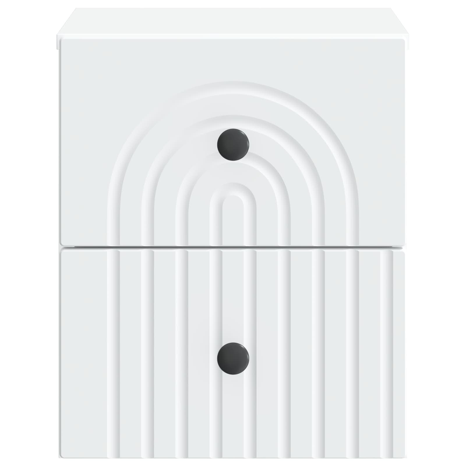 Wandmontierter Nachttisch 2 pcs Weiß 33 x 34,5 x 40 cm