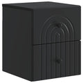 Wandmontierter Nachttisch Schwarz 33 x 34,5 x 40 cm