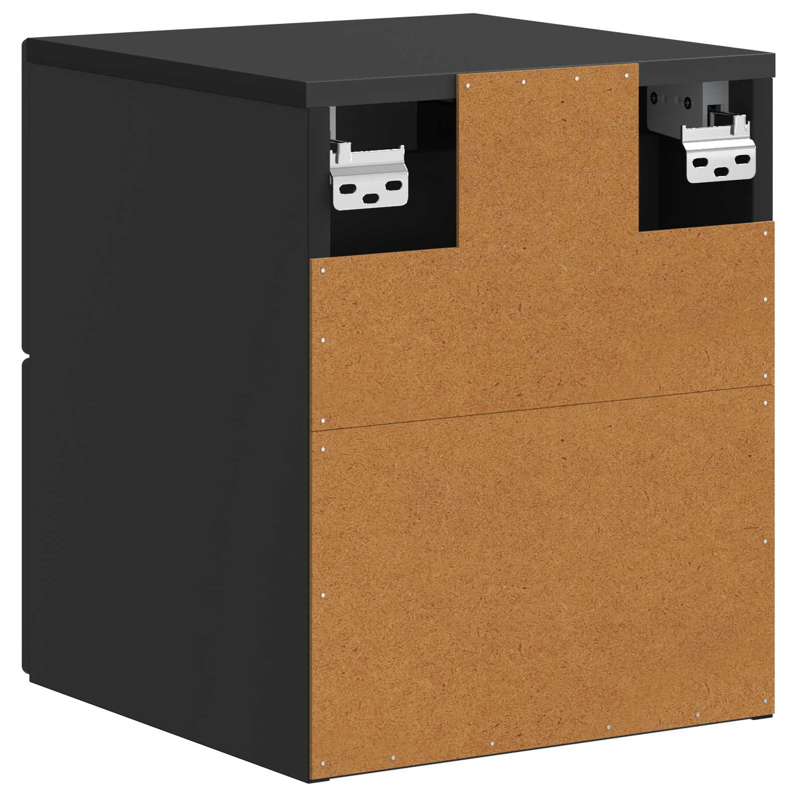 Wandmontierter Nachttisch Schwarz 33 x 34,5 x 40 cm
