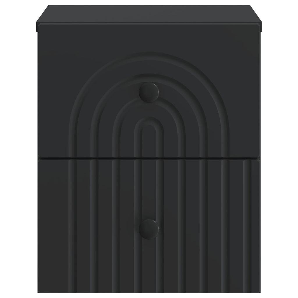 Wandmontierter Nachttisch 2 pcs Schwarz 33 x 34,5 x 40 cm