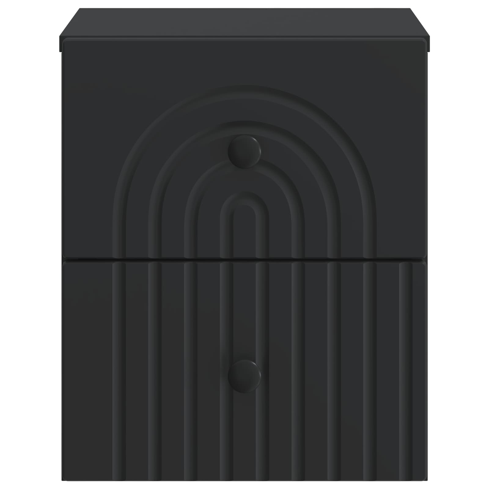 Wandmontierter Nachttisch 2 pcs Schwarz 33 x 34,5 x 40 cm